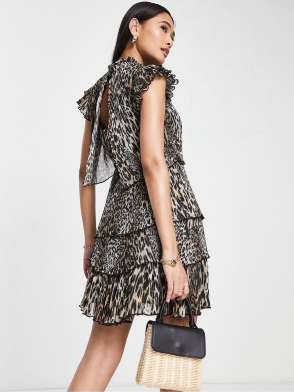 NWT AllSaints Antheia Kiku Leopard Print Dress Sz 2